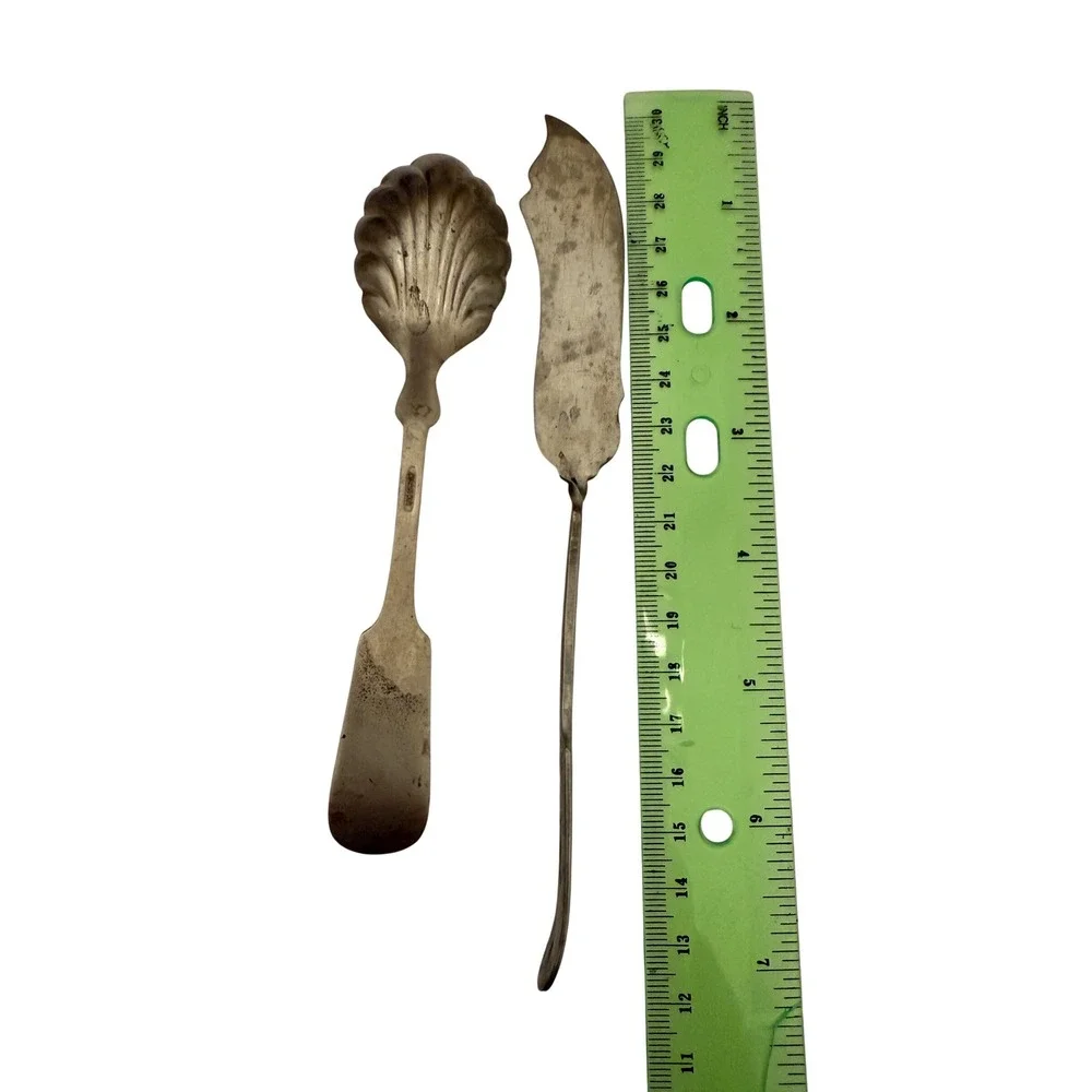 Hotchkiss Schreuder Alaska Silverplate Spoon Butter Knife Mono‎ R